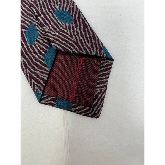 Giorgio Armani Cravatte Repp Silk Tie Italy NWT Abstract Pattern - Picture 11 of 11